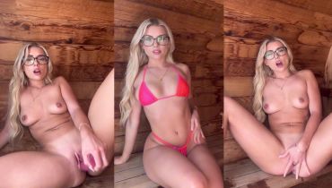 Cabin Solo Sesh: TiannaAnn Screams Her Brains Out While Cumming
